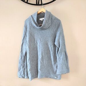 Calvin Klein women's ribbed cowl neck bell sleeve sweater